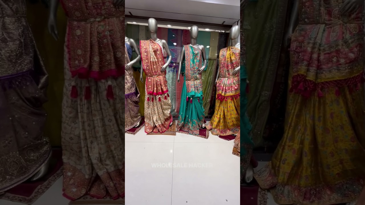 Best bridal sarees market in Surat ! Bombay market Surat ! #bridalsarees #youtubesorts