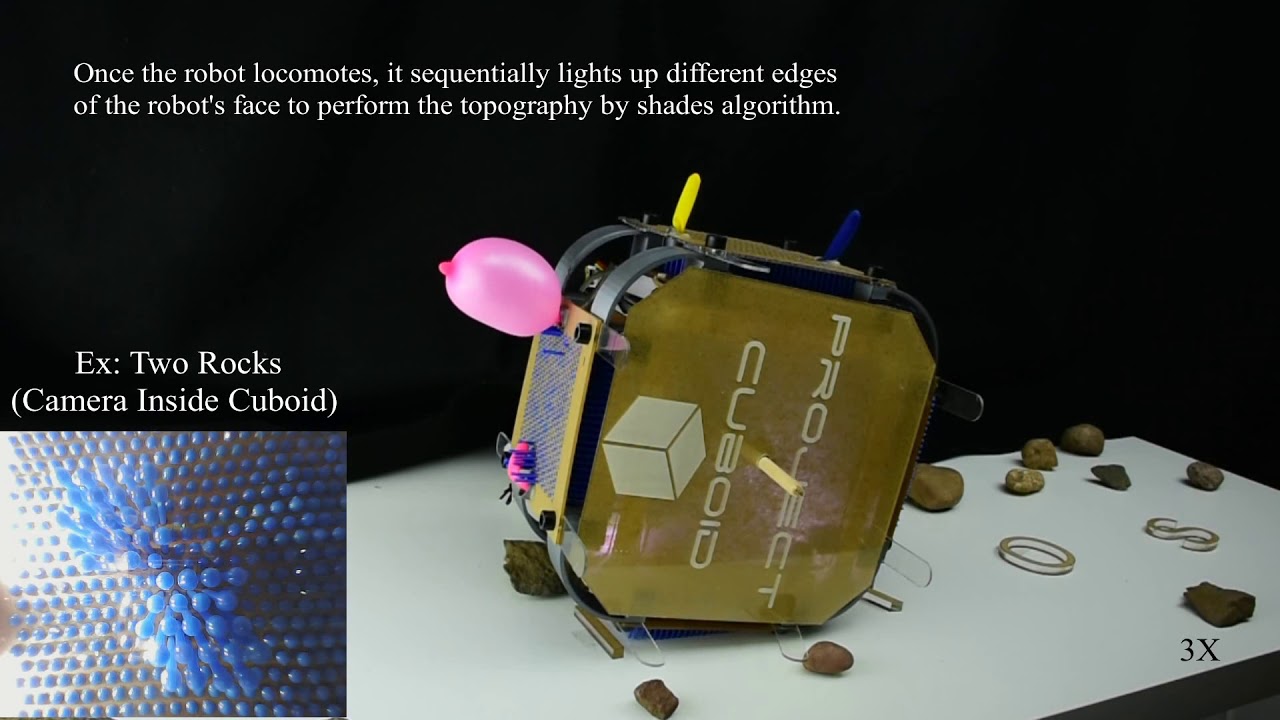 Unstructured Terrain Navigation and Topographic Mapping with a Low-cost Mobile Cuboid Robot