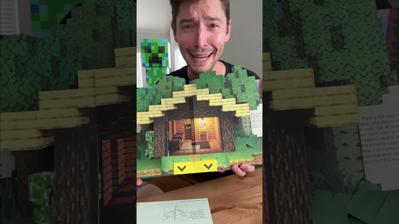 Спасибо Minecraft за эту чудесную книжку-раскладушку! Погружаюсь в приключение, страница за стран...