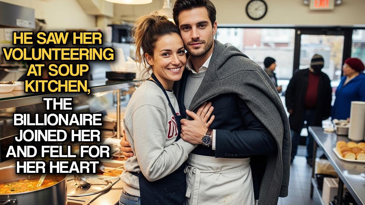 He Saw Her Volunteering At Soup Kitchen, The Billionaire Joined Her And Fell For Her Heart