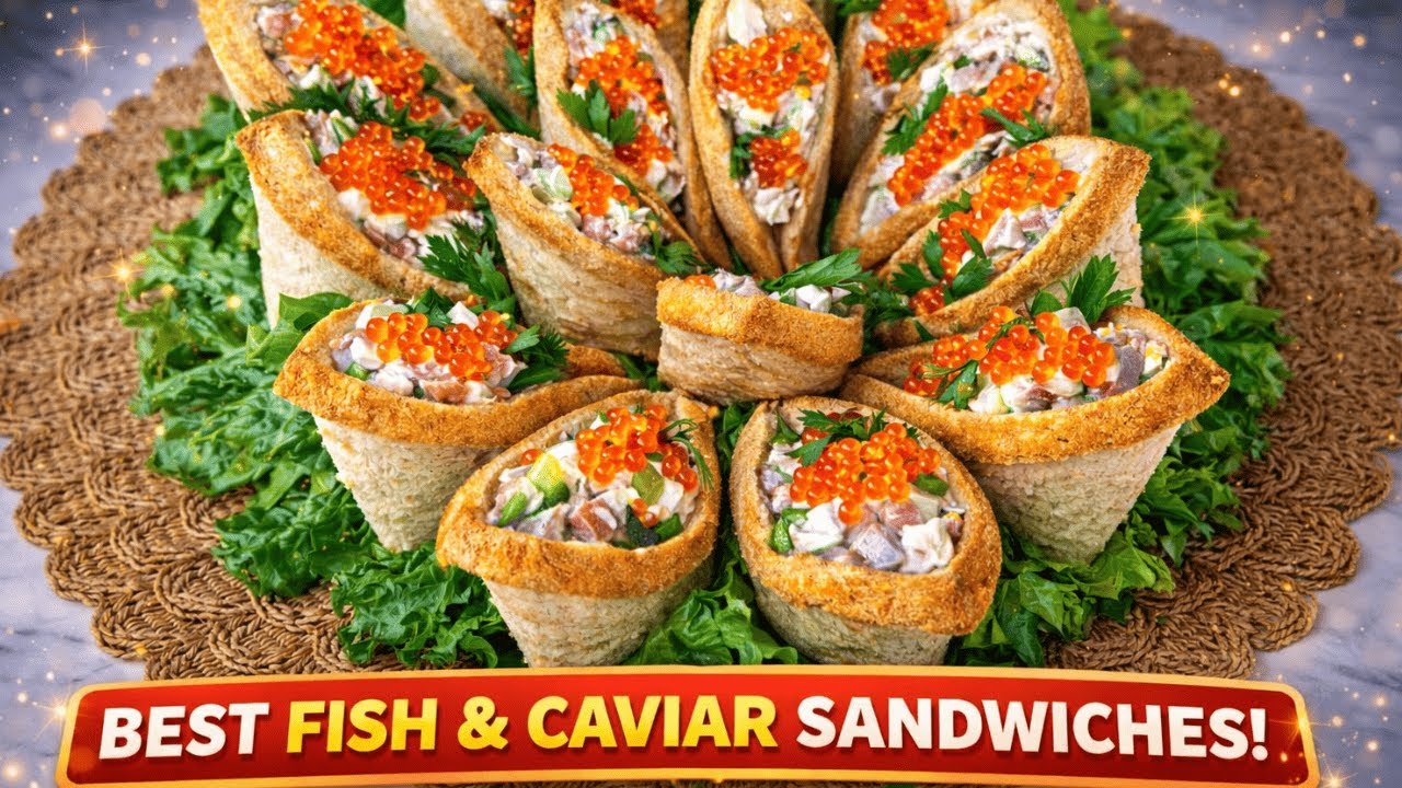Everyone Is Obsessed With These Fish & Caviar Sandwiches!