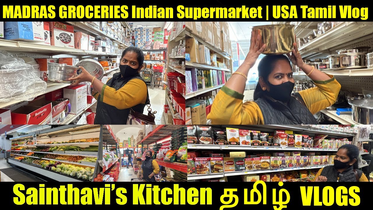 Madras Groceries Sunnyvale | Indian Supermarket | Shopping |  USA Tamil Vlogs | Sainthavi's Kitchen