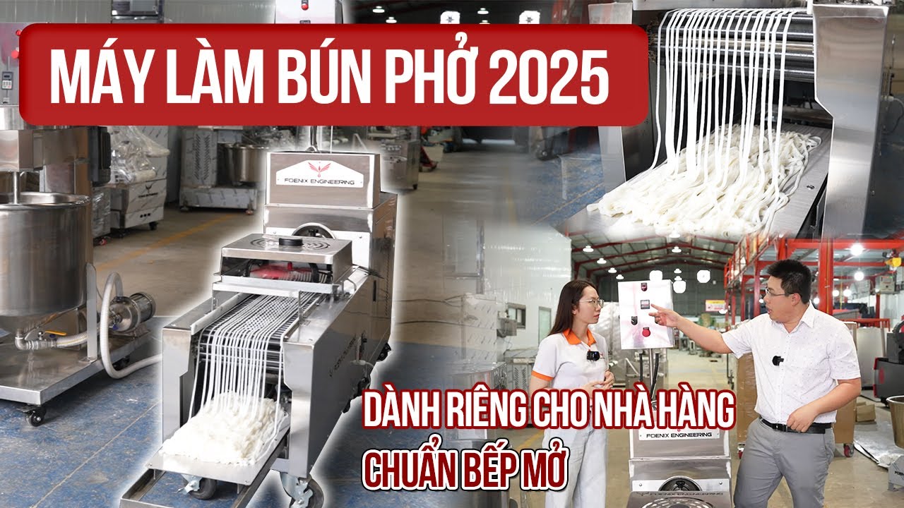 Review Máy Làm Bún Phở FOENIX Model 2025 | Dây Chuyền Sản Xuất Tự Động 9in1 Cho Nhà Hàng Bếp Mở