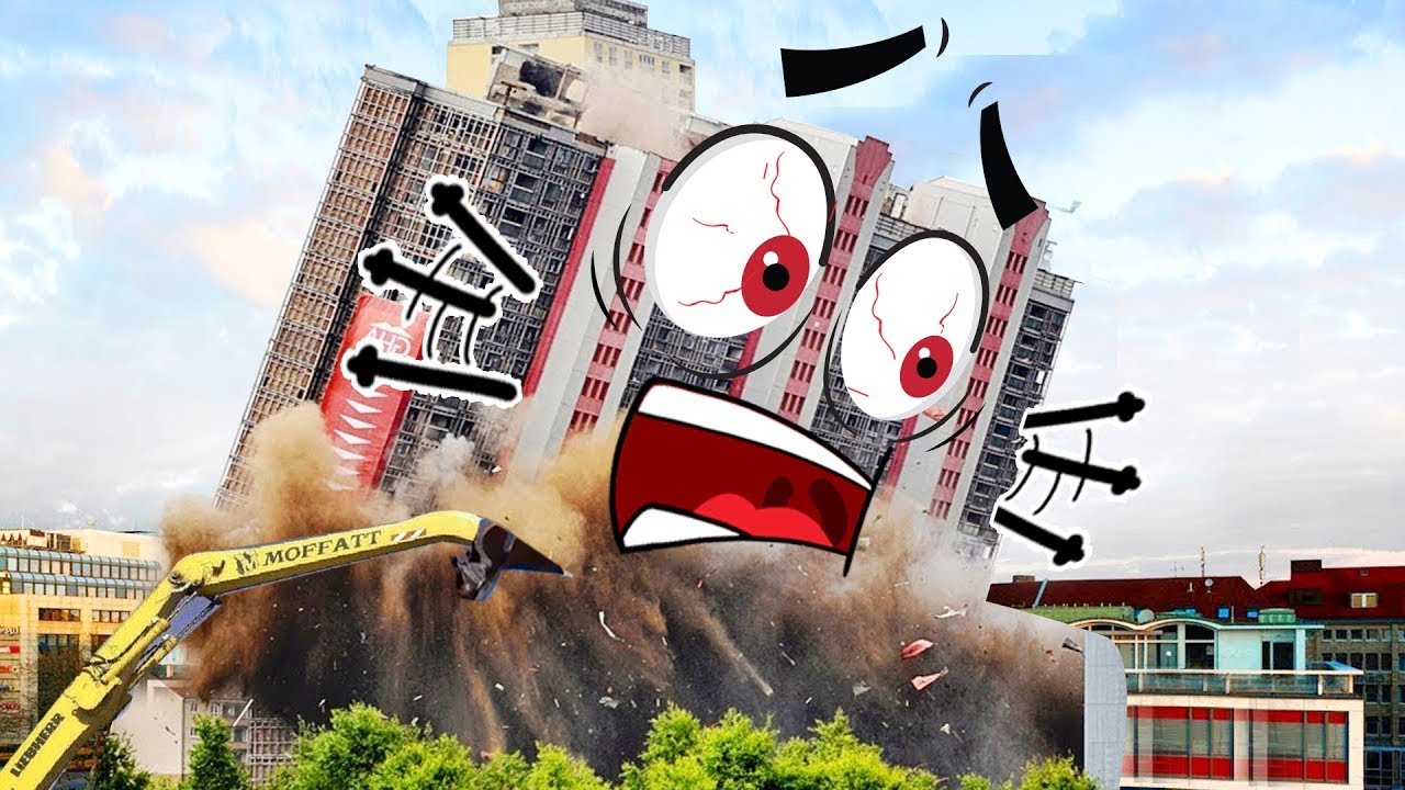 Extreme Dangerous Building Demolition Skills, Heavy Equipment Excavator Machines Destroy Building #2