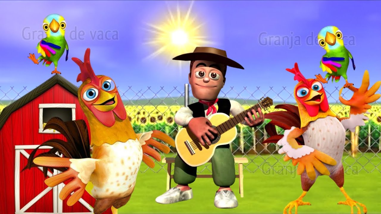 El Pollito pío 3d - el Toro y el Tractor de la Granja -el Pollito y el Tractor de la Granja