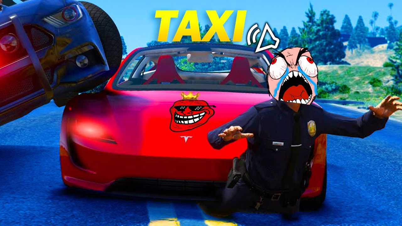 Mi TAXI CONDUCE SOLO y ASESINA a Jugadores de Gta Rp