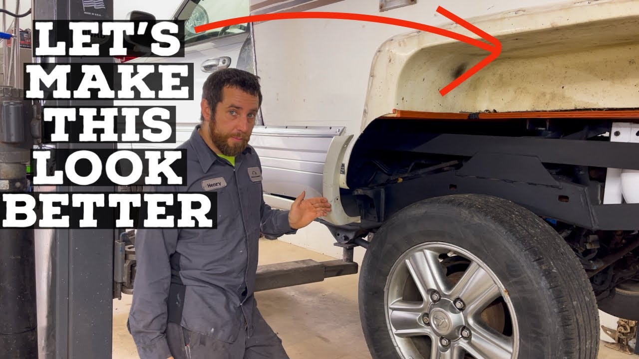 Addressing the Wheel Well On The Lexus Camper. Built Pt 12