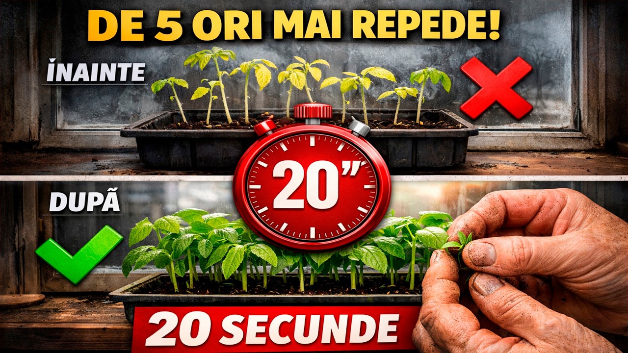 20 de secunde cu răsadurile — și cresc de 5 ori mai repede  Metoda pe care agrobusiness ul a ascuns