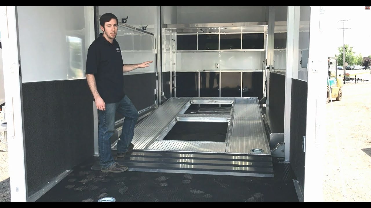 ATC Aluminum 26 ft Stacker Trailer ST305 with Tilting 6k lift and White-out Package