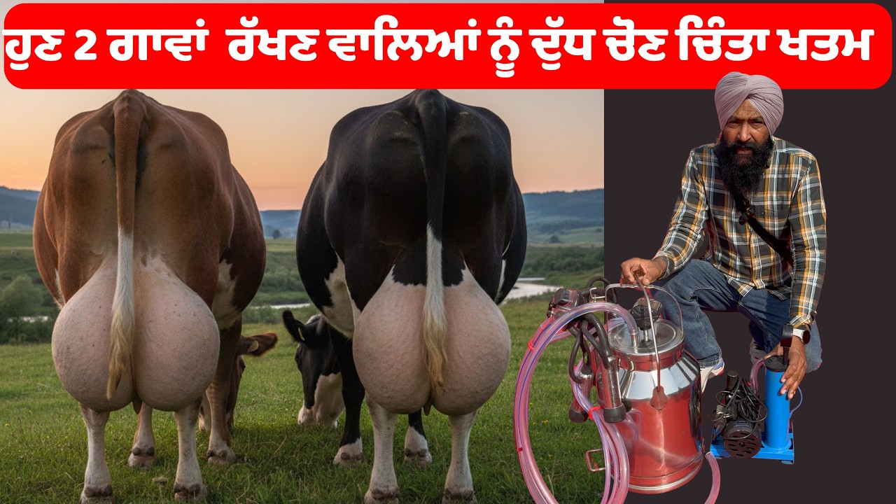 ਛੋਟੇ ਡੇਅਰੀ ਫਾਰਮਾਂ ਲਈ ਆਹ ਦੁੱਧ ਚੋਣ ਦੀ ਮਸ਼ੀਨ ਜਾਣੋ ਕੀਮਤ  price milking machine for 4 cows