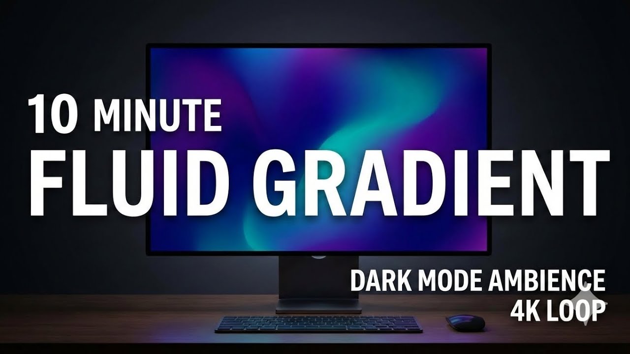 10 Minute Dark Mode Fluid Gradient 4K | Deep Focus & Coding Ambience 🌌