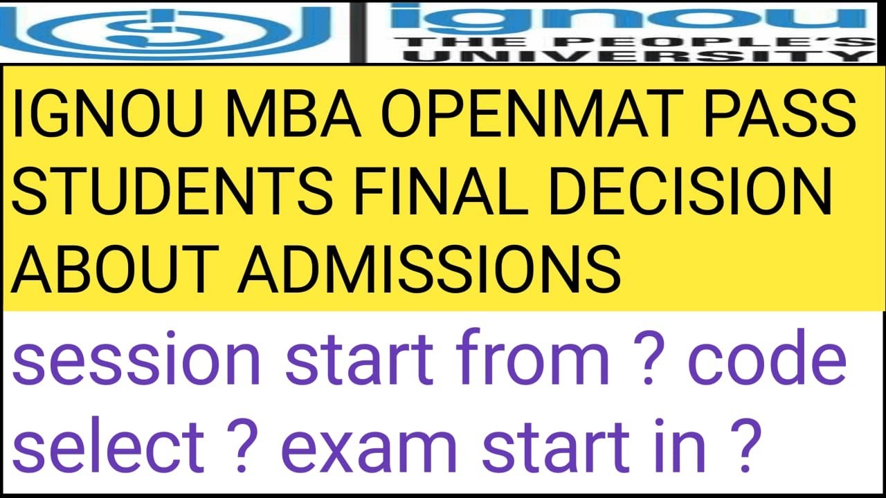 ignou openmat mba admission 2021.distance mba admission 2021.Session start from 2021.