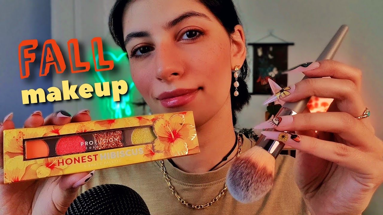 ASMR po polsku ROBIĘ CI JESIENNY MAKIJAŻ roleplay *podkładane dźwięki* 👄