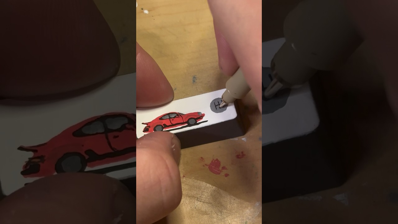 Shift into a Car! 🖌️ #artwork #satisfying #customkeyboard