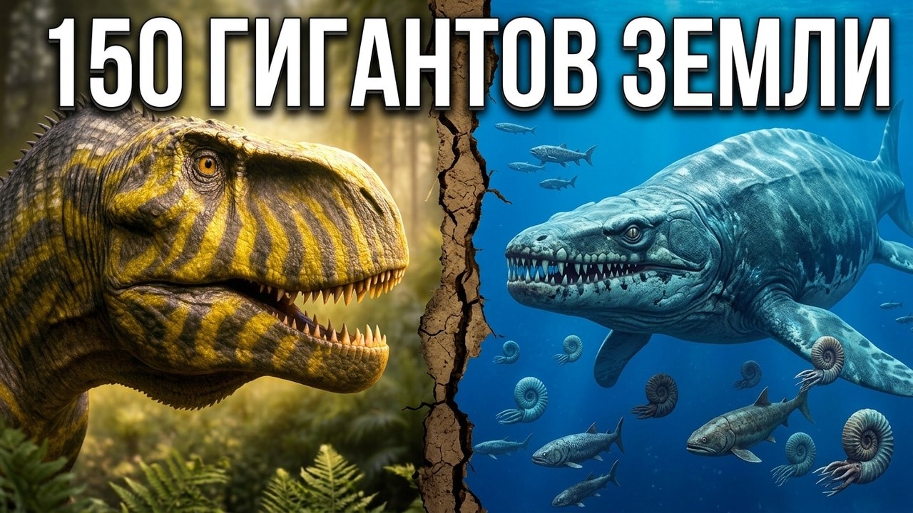 150 Доисторических Гигантов Земли | Хищники, Травоядные Динозавры и Морские Монстры Эволюции