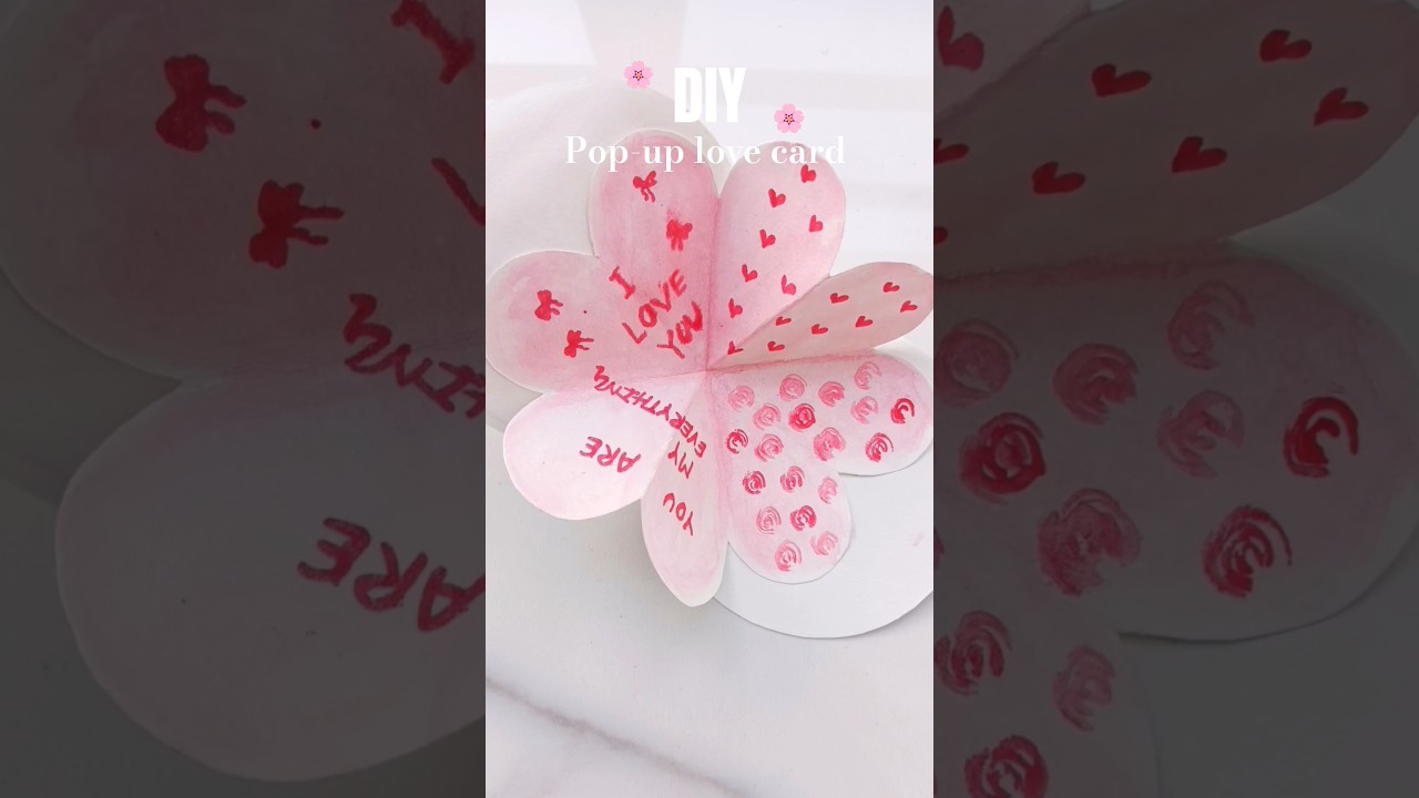 diy pop-up love card🌸❤️ 