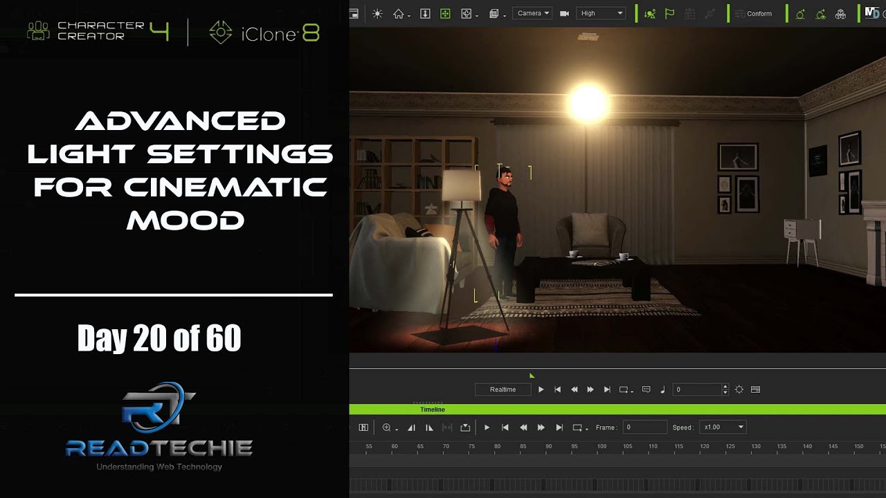 Advanced Light Settings in iClone 8 |  iClone 8 Tutorial in Hindi | reallusion | Day 20 of 60