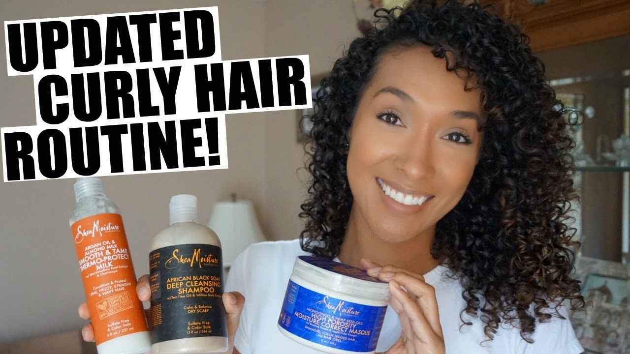 CURLY HAIR ROUTINE featuring all new SheaMoisture products | RisasRizos
