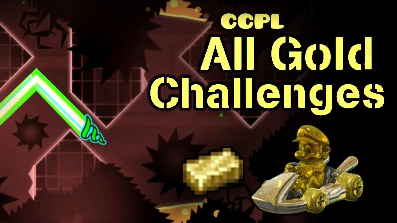 Geometry Dash: All Gold Challenges! (Cabbage Community Progression List)