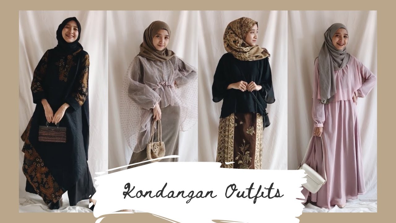 kondangan outfit  ideas // simple & basic #lookbook #hijab