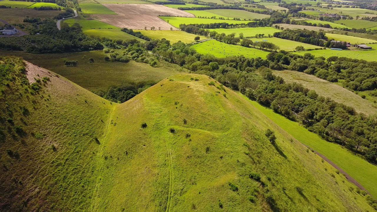 Five Sisters Bings in West Lothian shot with drone in 4K HD..