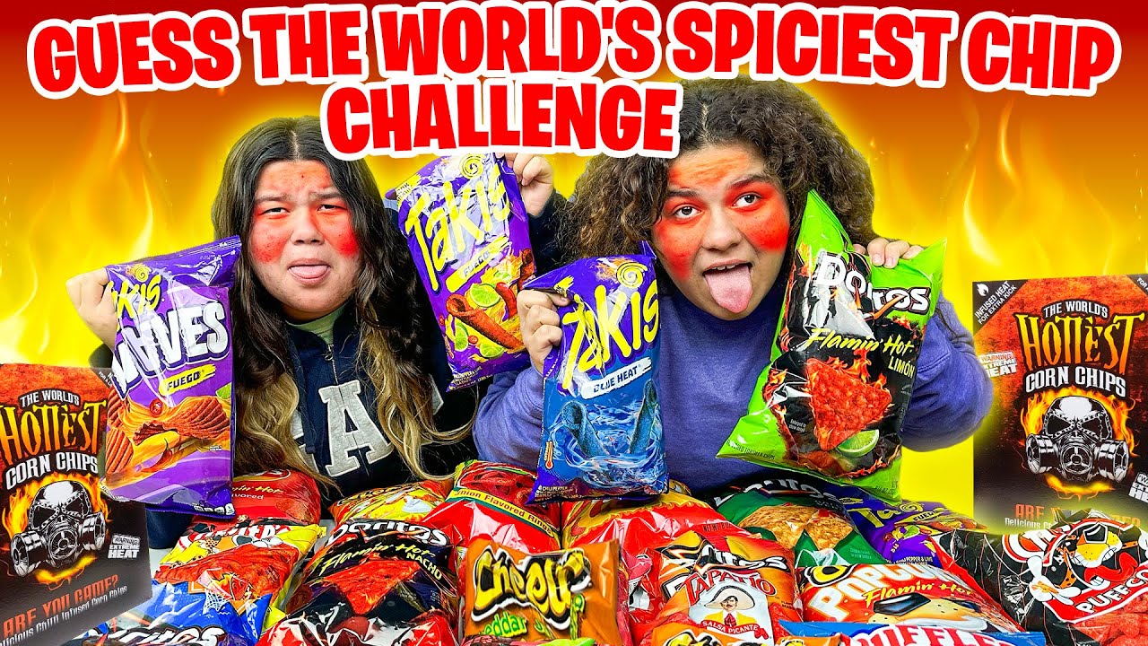 Guess The World's SPICIEST CHIP Challenge *Winner Gets Water*