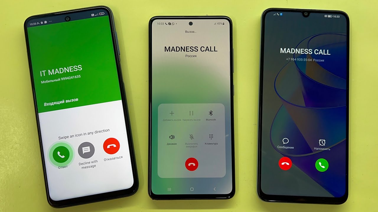 Incoming Call Honor X7a and Incoming Fake Call Xiaomi Redmi Note 9S / Outgoing Call Samsung A51