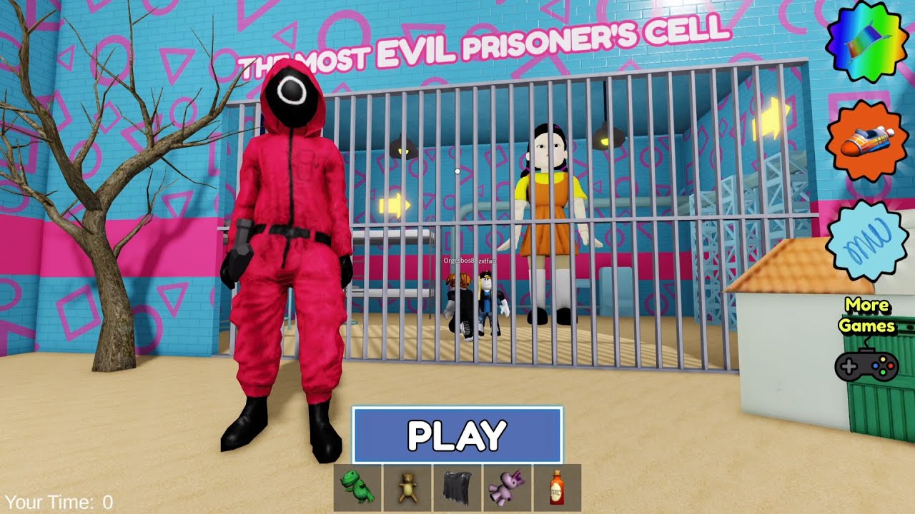 #roblox #scaryobby SQUID GAME PRISON RUN!