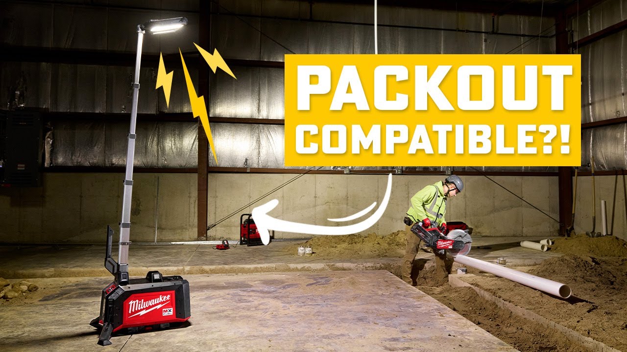 Milwaukee 15,000 Lumen PACKOUT Tower Light!┃MX FUEL ROCKET Light AC/DC Dual Power MXF040-1XC
