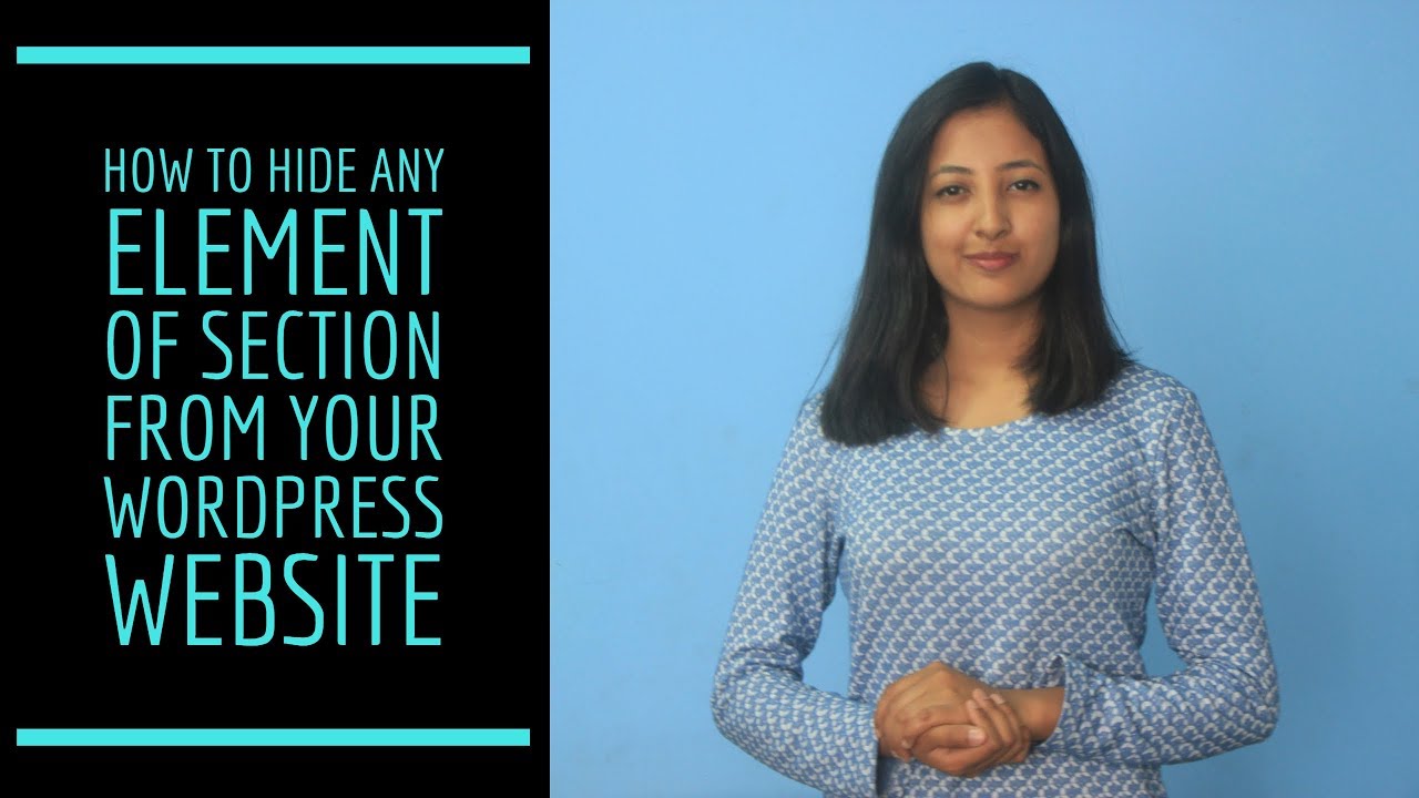 How to hide any element or section from your WordPress Website