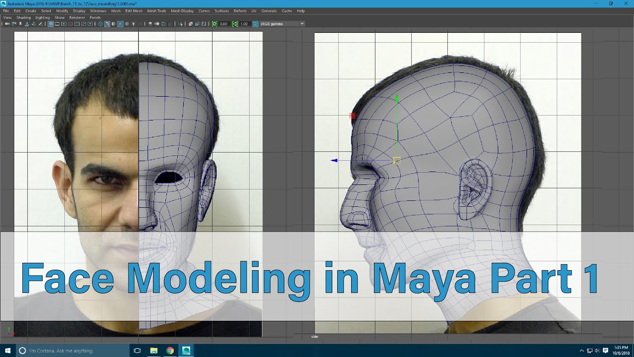 Face Modeling in Maya 3D: Step-by-Step Tutorial (Part 1) | Sekhon3D #3d #autodeskmaya #mayamodeling