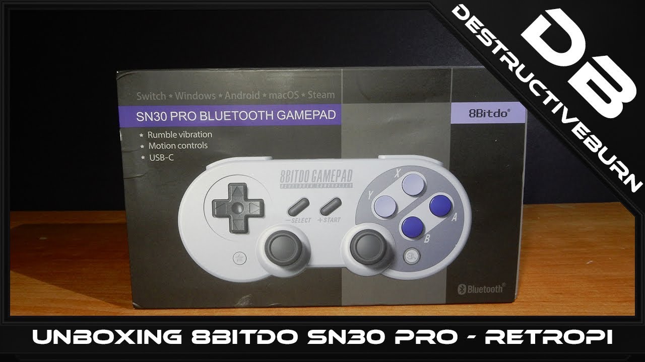 Unboxing 8bitdo SN30 Pro/SF30 Pro Raspberry Pi Retropie How To Setup and Review