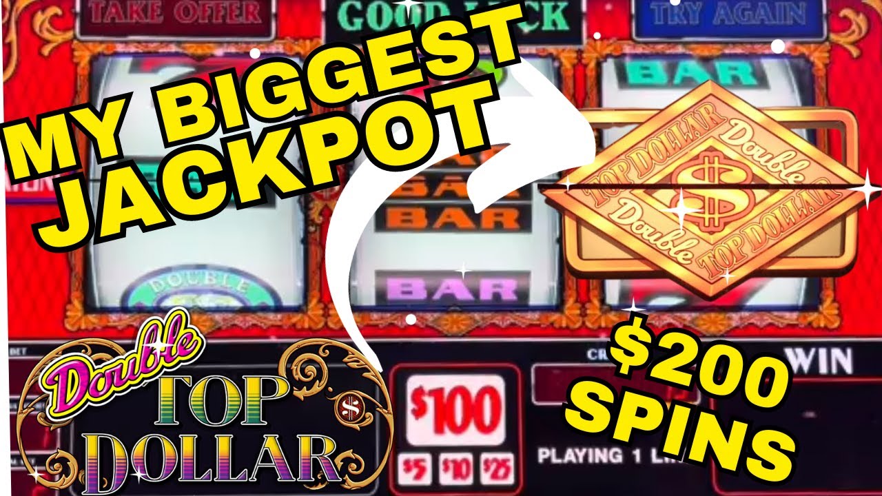 $200 SPINS!  OMG🤑MY BIGGEST JACKPOT EVER ON DOUBLE TOP DOLLAR! Wow!!!!