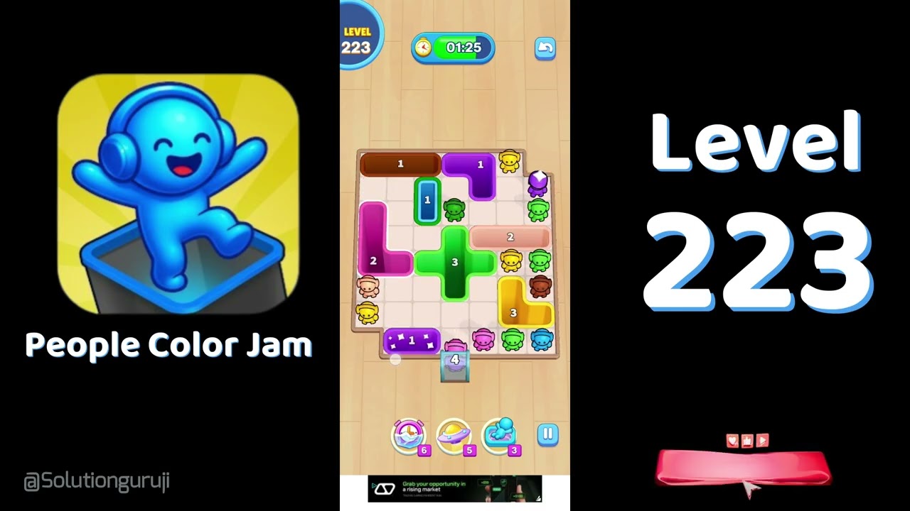 🎨 People Color Jam Level 223 Walkthrough 🌈 | Solutionguruji