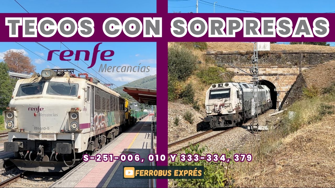 MINI RECOPILACIÓN TECOS DE RENFE MERCANCÍAS CON SORPRESAS (S-251-006, 010 y 333-334, 379)