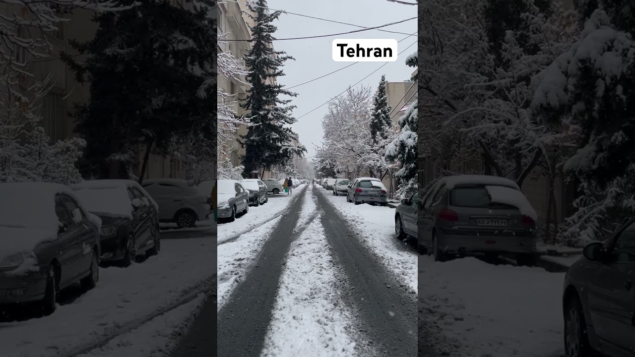 Snow Walk. Tehran, Iran. Feb. 2, 2024
