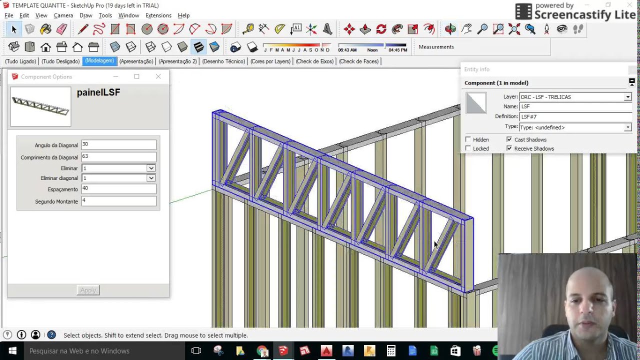 VIDEO AULA 02 - USANDO O SKETCHUP PARA MODELAR ESTRUTURAS LSF