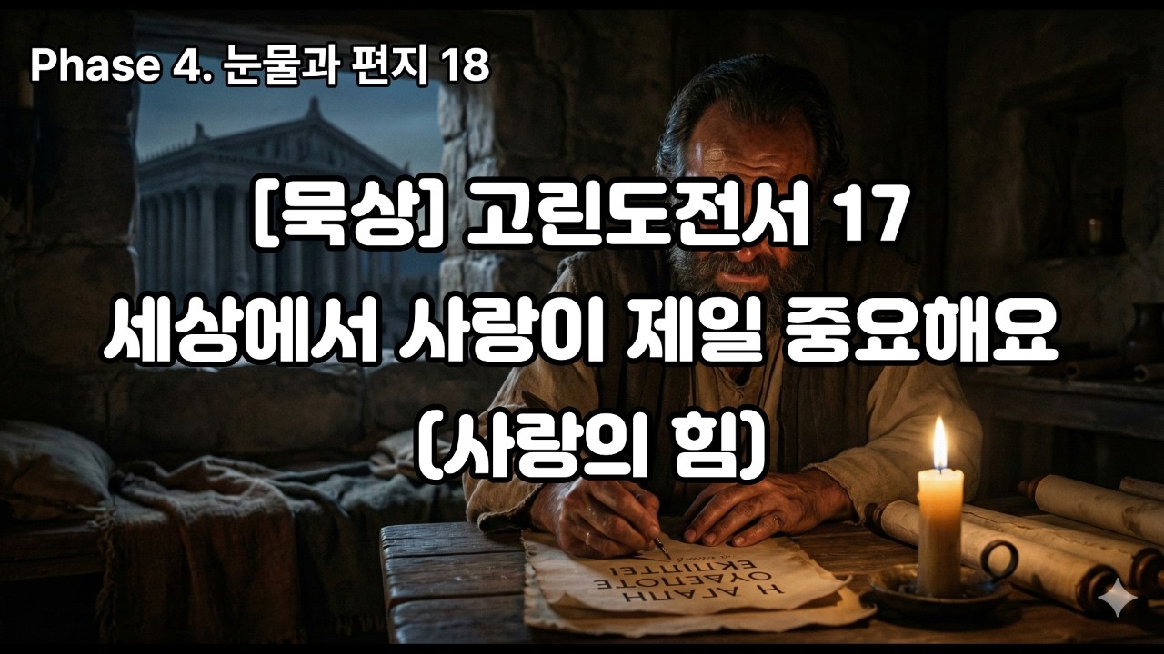 [묵상] 고린도전서 17: 세상에서 사랑이 제일 중요해요 (사랑의 힘)