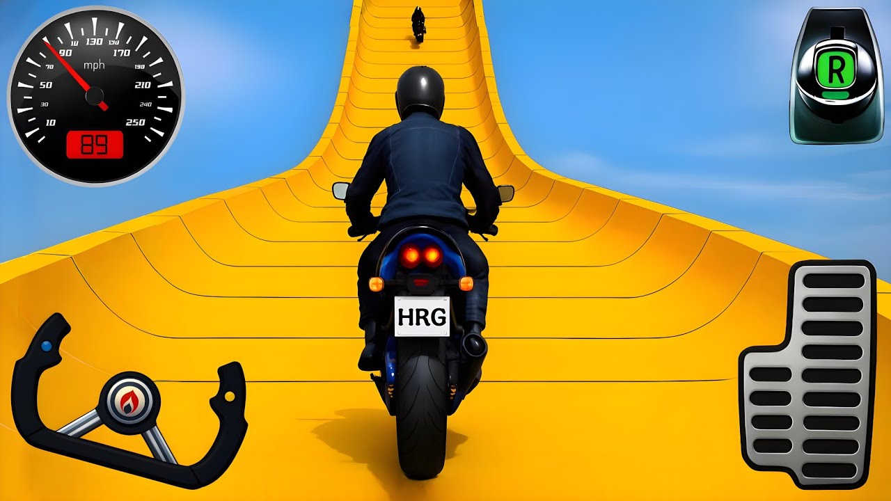 Crazy Bike Mega Ramp Impossible Racing - Impossible Bike Stunts Tracks - Android Gameplay #9