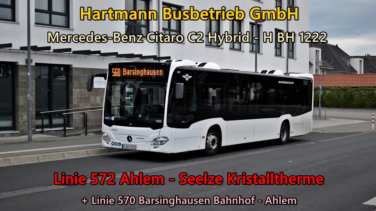 [Sound] Bus Mercedes-Benz Citaro C2 Hybrid  von  Hartmann Busbetrieb GmbH - H BH 1222 (Voith)