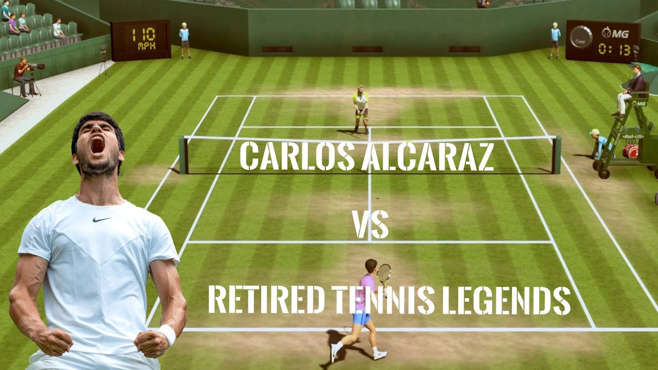 🎾Carlos Alcaraz vs retired tennis legend - Rafael Nadal - Tennis Elbow 4