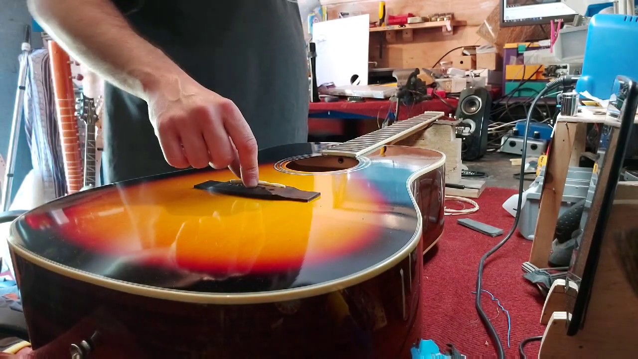 Harley Benton acoustic fret dress and set up