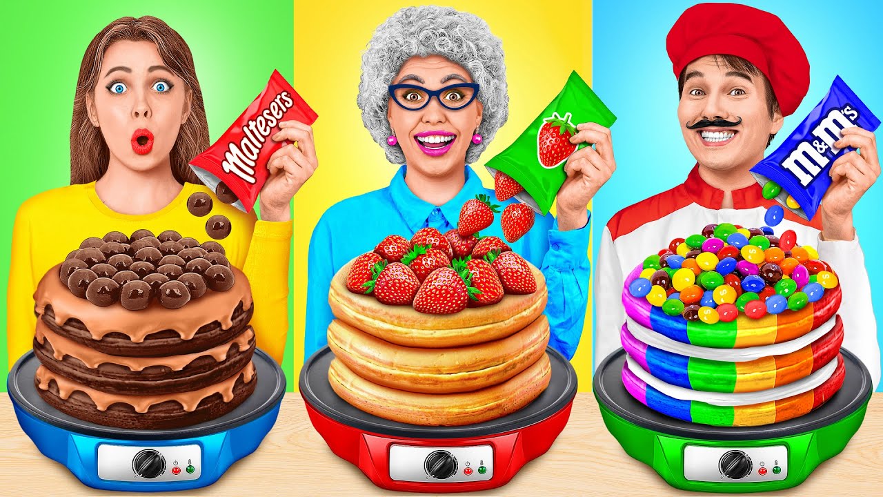 Ich vs Oma: Koch-Challenge | Kuchen dekorieren Herausforderung von Mega DO Challenge
