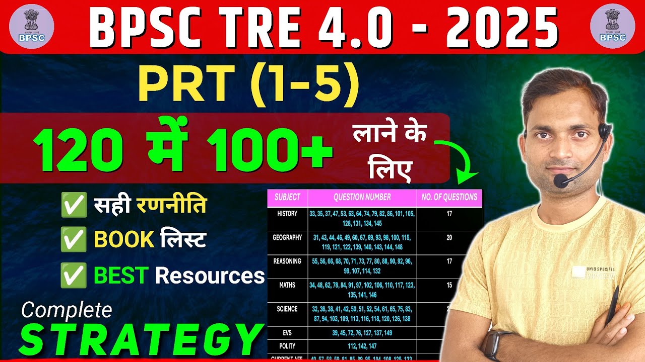 BPSC TRE 4.O PRT STRATEGY ll PRIMARY TEACHER 1 to 5 Strategy ll Best Book list & Resources ll