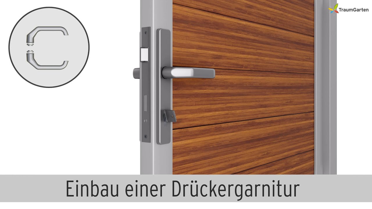 Tor-Drücker-Garnitur einbauen - Klinke-Klinke - Sichtschutz - Tor | TraumGarten