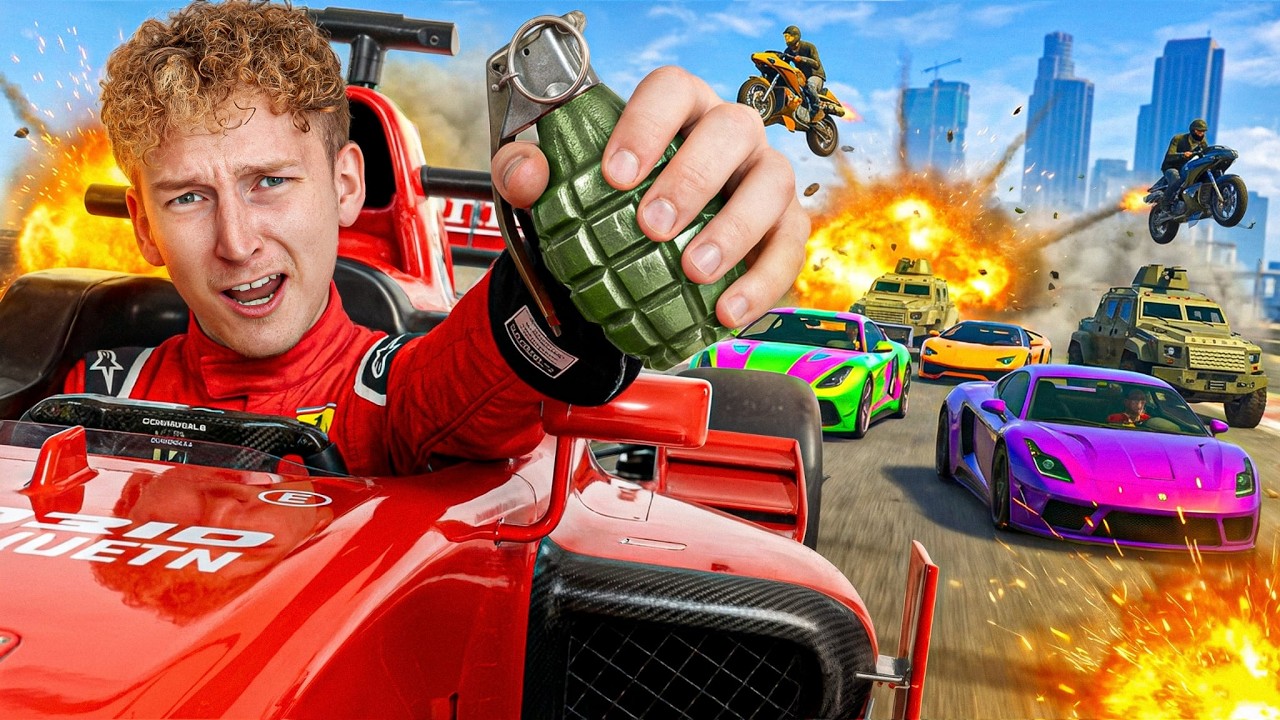 30 OPRAWCÓW vs 1 DRIVEMISTRZ F1 - GTA V MANHUNT 🏎️