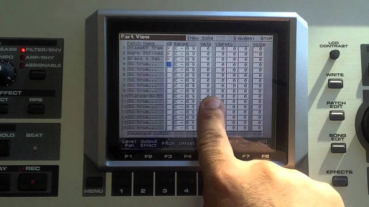 Переключение скорости Roland Fantom X