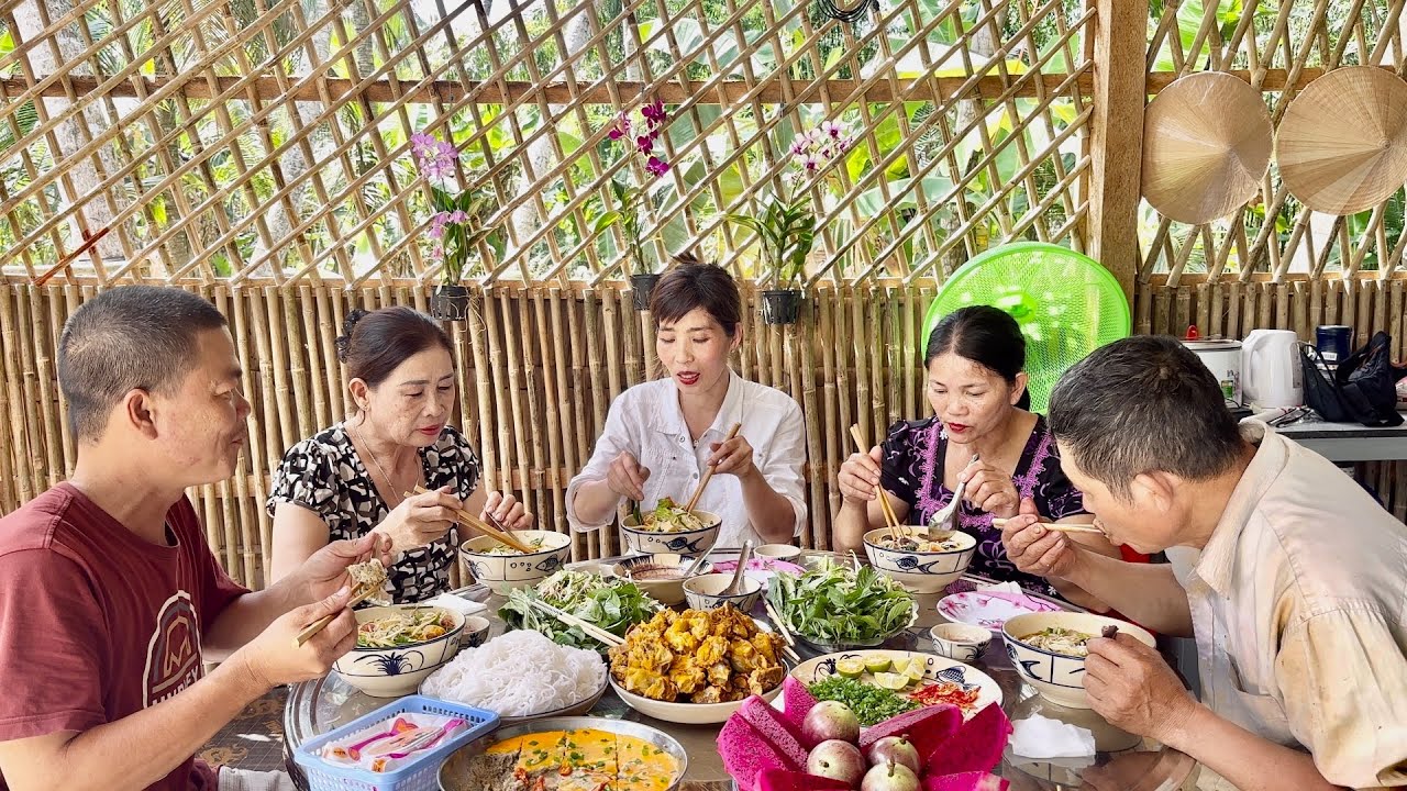  Nôì Bún Riêu Cua Đồng Cách Nấu Lą Ngọt Thanh-Tiếp Tục Linh Nhận Được Món Quà Lớn Của Cô Vân(Ở Mỹ)