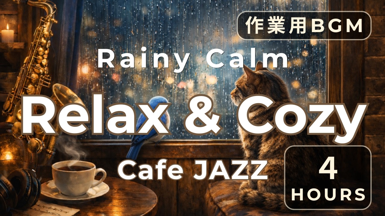 Rainy Calm Jazz – 4 Hours for Study, Work & Relax ☔☕