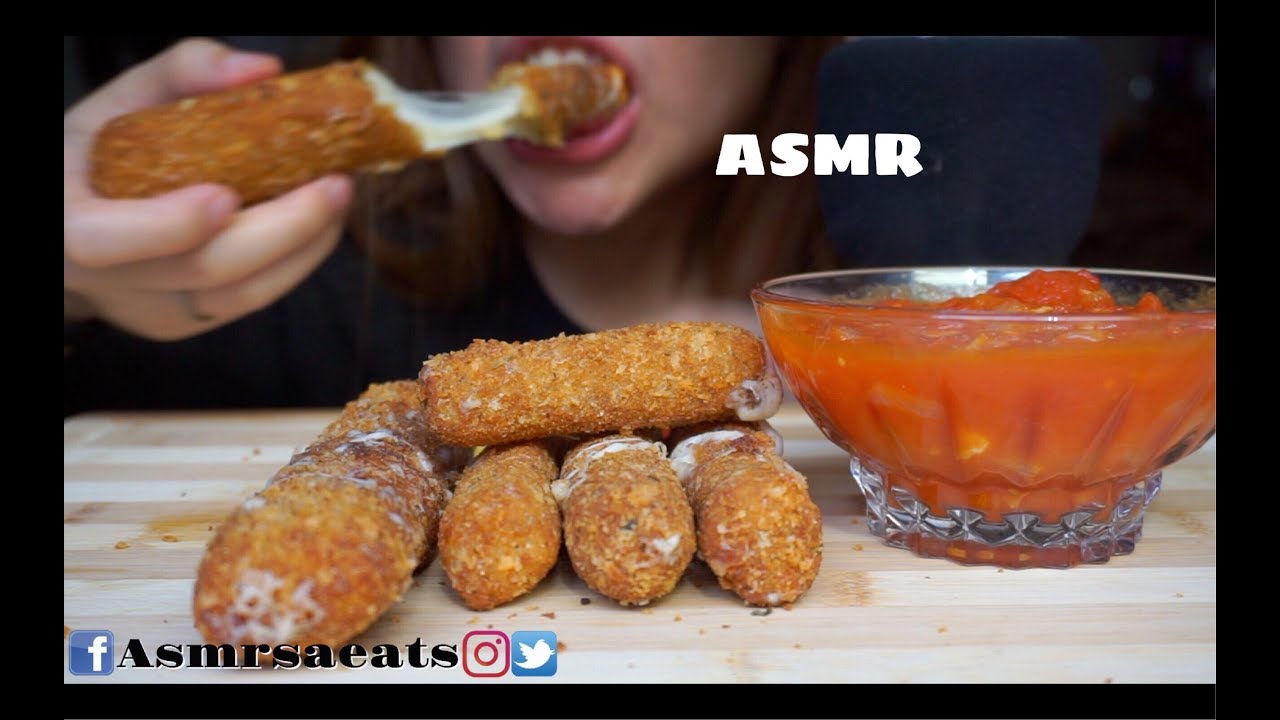 Asmr Huge Mozzarella Sticks (Extreme Eating Sounds) No talking | Asmr SA Eats